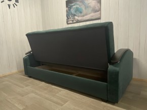 Диван Престиж-16 (НПБ+МДФ) велюр Sensey bottle green в Снежинске - snezhinsk.mebel24.online | фото 2