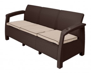 Диван Yalta Premium Sofa 3 Set (Ялта) шоколадный (+подушки под спину) в Снежинске - snezhinsk.mebel24.online | фото 1