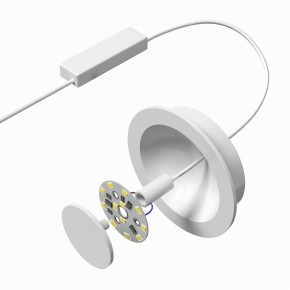 DK2700-WH Встраиваемый светильник, IP 20, 7 Вт, LED 3000, белый, алюминий в Снежинске - snezhinsk.mebel24.online | фото 5