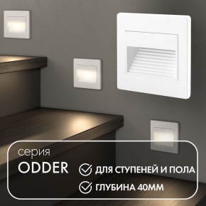 DK3050-WH Светильник встраиваемый в стену, IP 20, LED 3000, 1 Вт, белый, пластик в Снежинске - snezhinsk.mebel24.online | фото 5