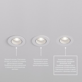 DK3061-WH Встраиваемый светильник, IP 20, 10 Вт, GU5.3, LED, белый/белый, пластик в Снежинске - snezhinsk.mebel24.online | фото 3
