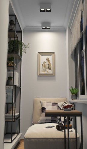 DK3085-WB+WH Светильник накладной IP 20, 10 Вт, GU5.3, LED, бело-черный/белый, пластик в Снежинске - snezhinsk.mebel24.online | фото 2