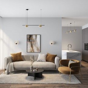DK5060-BK+SG Бра ORBIT, IP20, 3000К, LED, 10 Вт, черный + сатинированное золото, алюминий в Снежинске - snezhinsk.mebel24.online | фото 5