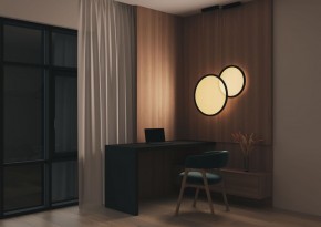 DK6606-BK Подвесной вертикальный светильник Veil со светодиодом H1700 d600 220V 48W 3000-6000K IP20 черный алюминий в Снежинске - snezhinsk.mebel24.online | фото 5