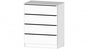 ЭЛЕГАНТ Комод 4 ящика (белый) в Снежинске - snezhinsk.mebel24.online | фото