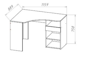 ГЕОМЕТРИЯ ГМТ.10 Стол угловой в Снежинске - snezhinsk.mebel24.online | фото 2