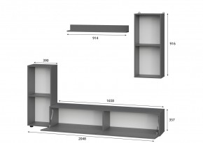 Гостиная МГС 10 (Графит) в Снежинске - snezhinsk.mebel24.online | фото 2