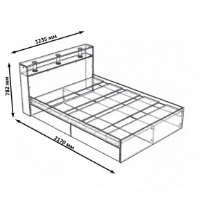 Камелия Кровать 1200, цвет дуб сонома, ШхГхВ 123,5х217х78,2 см., сп.м. 1200х2000 мм., без матраса, основание есть в Снежинске - snezhinsk.mebel24.online | фото 5