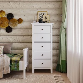 Комод 05 Кантри белый с пятью ящиками в Снежинске - snezhinsk.mebel24.online | фото 4