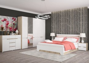 Комод 1200 АНТАЛИЯ (Сонома/Белый софт) в Снежинске - snezhinsk.mebel24.online | фото 3