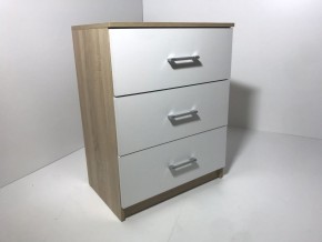 Комод 3 ящика (дуб сонома/белый) в Снежинске - snezhinsk.mebel24.online | фото