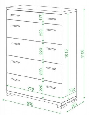 Комод Домино КМ-1 в Снежинске - snezhinsk.mebel24.online | фото 2