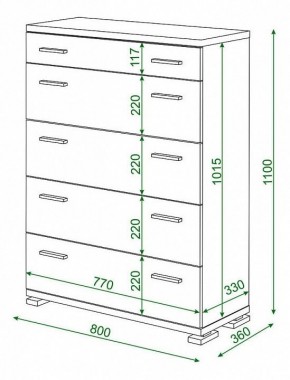 Комод Домино КМ-1 в Снежинске - snezhinsk.mebel24.online | фото 3