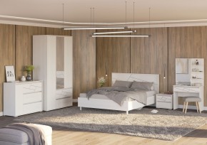 АДЕЛИНА Комод с 1дв и 3-мя ящ (белый рамух) в Снежинске - snezhinsk.mebel24.online | фото 3