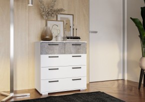 Комод Стандарт-5 NEW (белый/цемент светлый) в Снежинске - snezhinsk.mebel24.online | фото 3