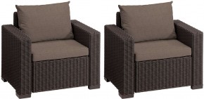 Комплект кресел Калифорния (California chair) коричневые в Снежинске - snezhinsk.mebel24.online | фото 2