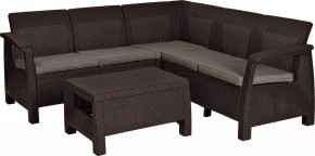 Комплект мебели угловой Корфу Релакс Сет (CORFU II RELAX SET) коричневый в Снежинске - snezhinsk.mebel24.online | фото 2