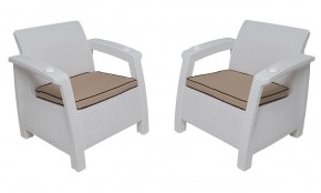 Комплект уличной мебели Yalta Premium Terrace Triple Set (Ялта) белый (+подушки под спину) в Снежинске - snezhinsk.mebel24.online | фото 4