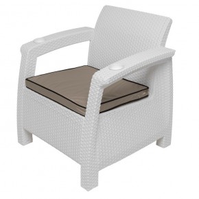 Комплект уличной мебели Yalta Premium Terrace Triple Set (Ялта) белый (+подушки под спину) в Снежинске - snezhinsk.mebel24.online | фото 8