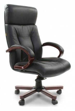 Кресло для руководителя Chairman 421 черный/орех темный, черный в Снежинске - snezhinsk.mebel24.online | фото
