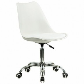 Кресло стул BRABIX "Eames MG-310 CH", хром, пластик белый, экокожа белая, 532923 в Снежинске - snezhinsk.mebel24.online | фото 2