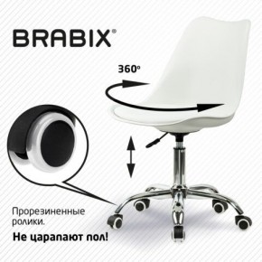 Кресло стул BRABIX "Eames MG-310 CH", хром, пластик белый, экокожа белая, 532923 в Снежинске - snezhinsk.mebel24.online | фото 7