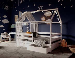 Кровать-домик 80*190 Белый в Снежинске - snezhinsk.mebel24.online | фото