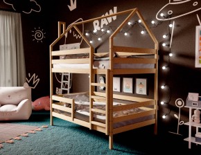 Кровать-домик двухъярусная 80*160 без покраски в Снежинске - snezhinsk.mebel24.online | фото 3