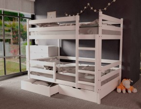 Кровать двухъярусная без крыши 80*160 Белый в Снежинске - snezhinsk.mebel24.online | фото