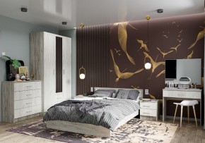 Кровать Гармония КР-602 1400 Дуб крафт серый/Дуб крафт белый в Снежинске - snezhinsk.mebel24.online | фото 2