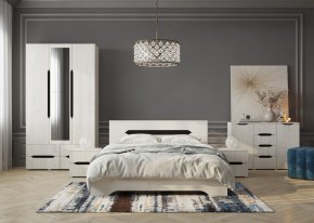 Кровать Вега 1,6 + основание (Крафт белый - Венге) в Снежинске - snezhinsk.mebel24.online | фото 3