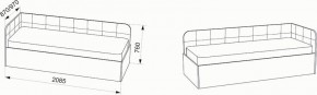Кровать Зарина угловая Newtone light beige угол правый в Снежинске - snezhinsk.mebel24.online | фото 4
