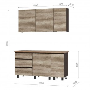 Кухня Энигма 1.6 м (венге/дуб каньон) в Снежинске - snezhinsk.mebel24.online | фото 5