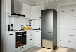 Кухонный гарнитур Белый Глянец 2200*1000 (Стол. 38мм) в Снежинске - snezhinsk.mebel24.online | фото 1