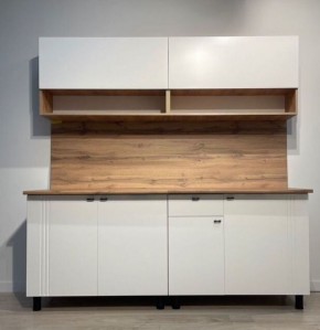 Кухонный гарнитур «Монако» 2.0 м Серия 2 МДФ с фрезеровкой (Дуб Золотой/Белый матовый) в Снежинске - snezhinsk.mebel24.online | фото 2