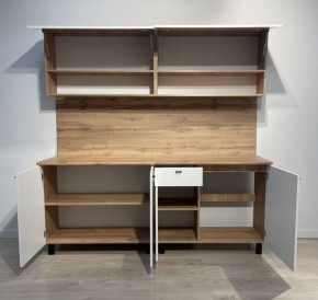 Кухонный гарнитур «Монако» 2.0 м Серия 2 МДФ с фрезеровкой (Дуб Золотой/Белый матовый) в Снежинске - snezhinsk.mebel24.online | фото 4