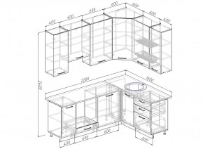 Кухонный гарнитур угловой Демо 2200х1600 (Стол. 38мм) в Снежинске - snezhinsk.mebel24.online | фото 2