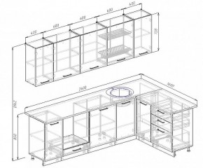 Кухонный гарнитур угловой Графика 2600х1600 (Стол. 38мм) в Снежинске - snezhinsk.mebel24.online | фото 2