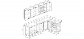 Кухонный гарнитур угловой Смоки 2600*1600 (Стол. 38 мм) в Снежинске - snezhinsk.mebel24.online | фото 2