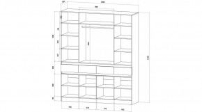 ЛЕНОРА Спальный гарнитур (модульный) графит в Снежинске - snezhinsk.mebel24.online | фото 9