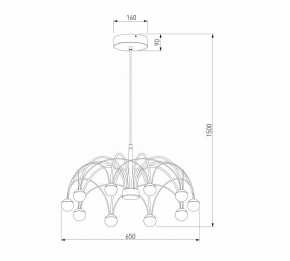 Люстра на штанге Eurosvet Ragno 90030/10 LED золото в Снежинске - snezhinsk.mebel24.online | фото 5