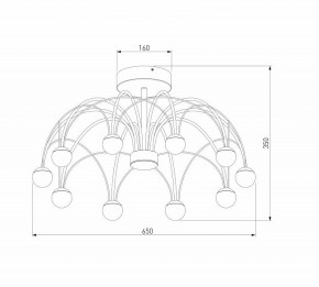 Люстра на штанге Eurosvet Ragno 90035/10 LED черный в Снежинске - snezhinsk.mebel24.online | фото 4