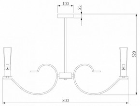 Люстра на штанге Eurosvet Rosher 60141/8 хром в Снежинске - snezhinsk.mebel24.online | фото 2