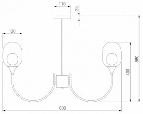 Люстра на штанге Eurosvet Spritz 70217/8 латунь в Снежинске - snezhinsk.mebel24.online | фото 5