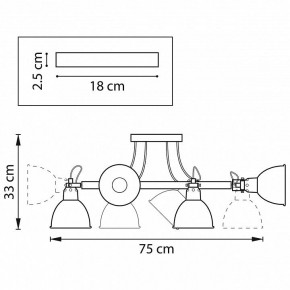 Люстра на штанге Lightstar Acrobata 761067 в Снежинске - snezhinsk.mebel24.online | фото 2