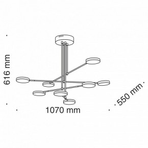 Люстра на штанге Maytoni Fad MOD070PL-L48B3K в Снежинске - snezhinsk.mebel24.online | фото 8