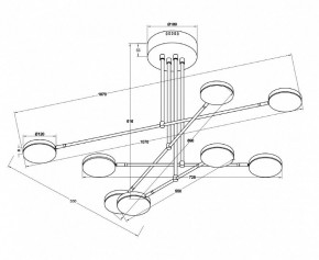 Люстра на штанге Maytoni Fad MOD070PL-L48W3K в Снежинске - snezhinsk.mebel24.online | фото 3