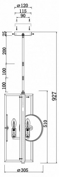 Люстра на штанге Maytoni Marmo MOD099PL-03G в Снежинске - snezhinsk.mebel24.online | фото 4