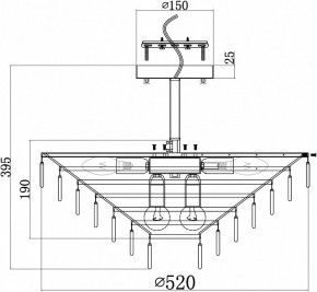 Люстра на штанге Maytoni Mazzo MOD130CL-11G в Снежинске - snezhinsk.mebel24.online | фото 5