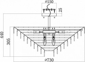 Люстра на штанге Maytoni Mazzo MOD130CL-14G в Снежинске - snezhinsk.mebel24.online | фото 4